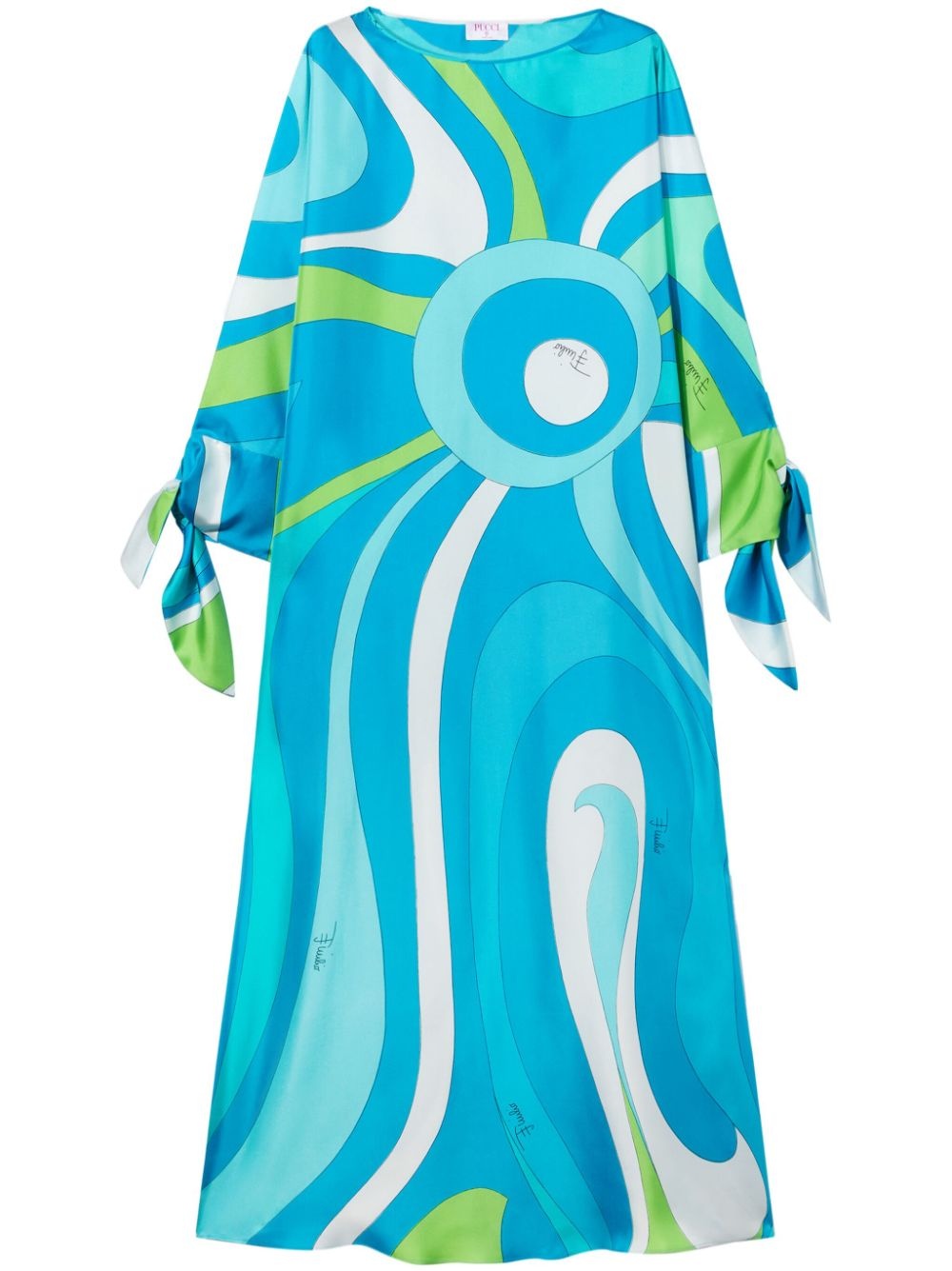 Marmo-print kaftan silk dress - 1