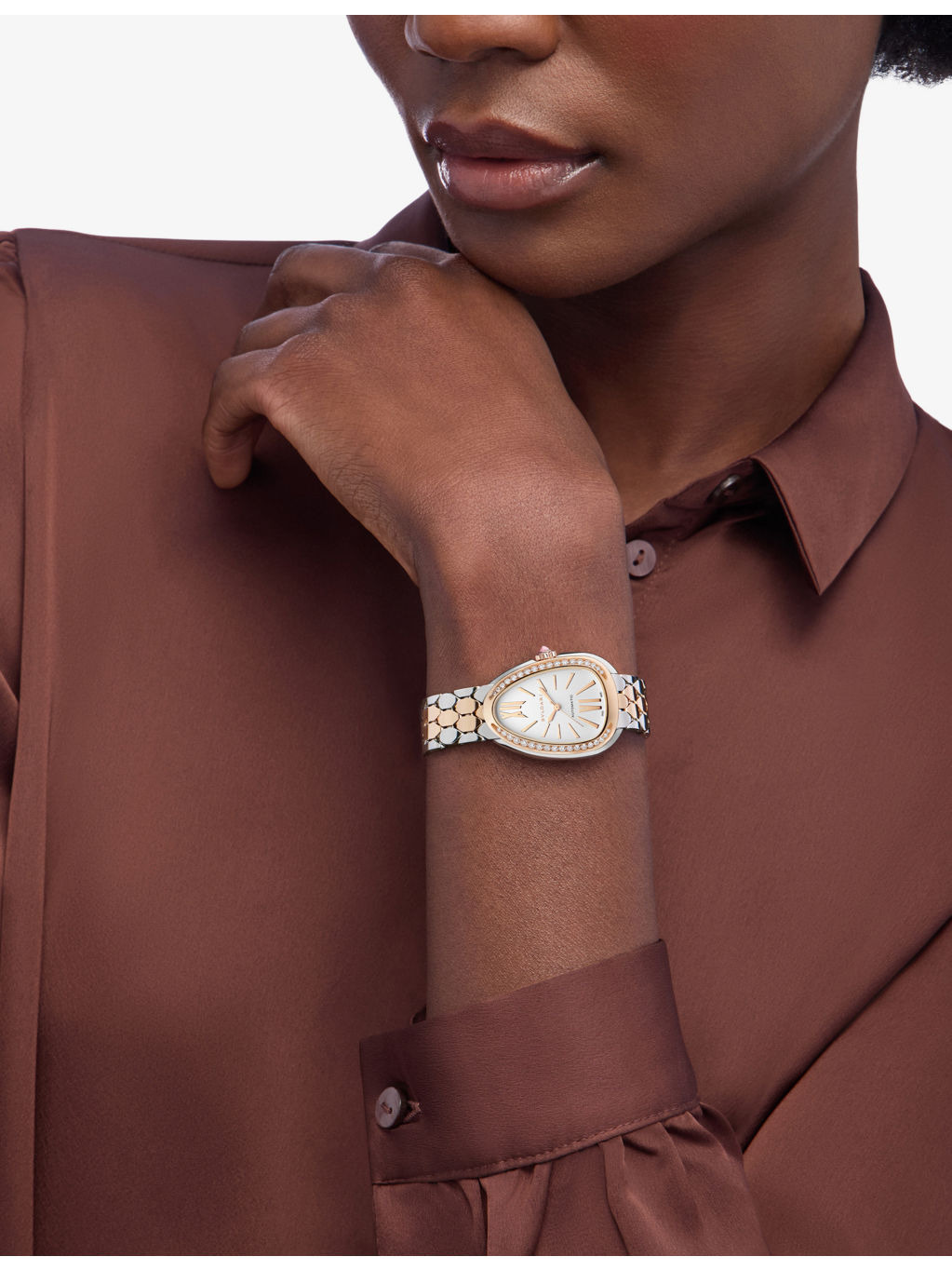 Serpenti Seduttori 18ct Rose Gold, Diamond And Stainless-Steel Automatic Watch 34mm - 5