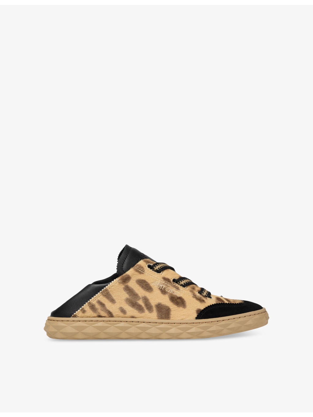 Diamond Light Leopard-Print Leather Low-Top Trainers - 6
