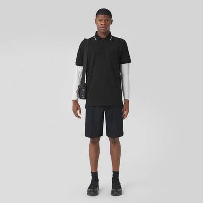 Burberry Letter Graphic Cotton Piqué Oversized Polo Shirt outlook