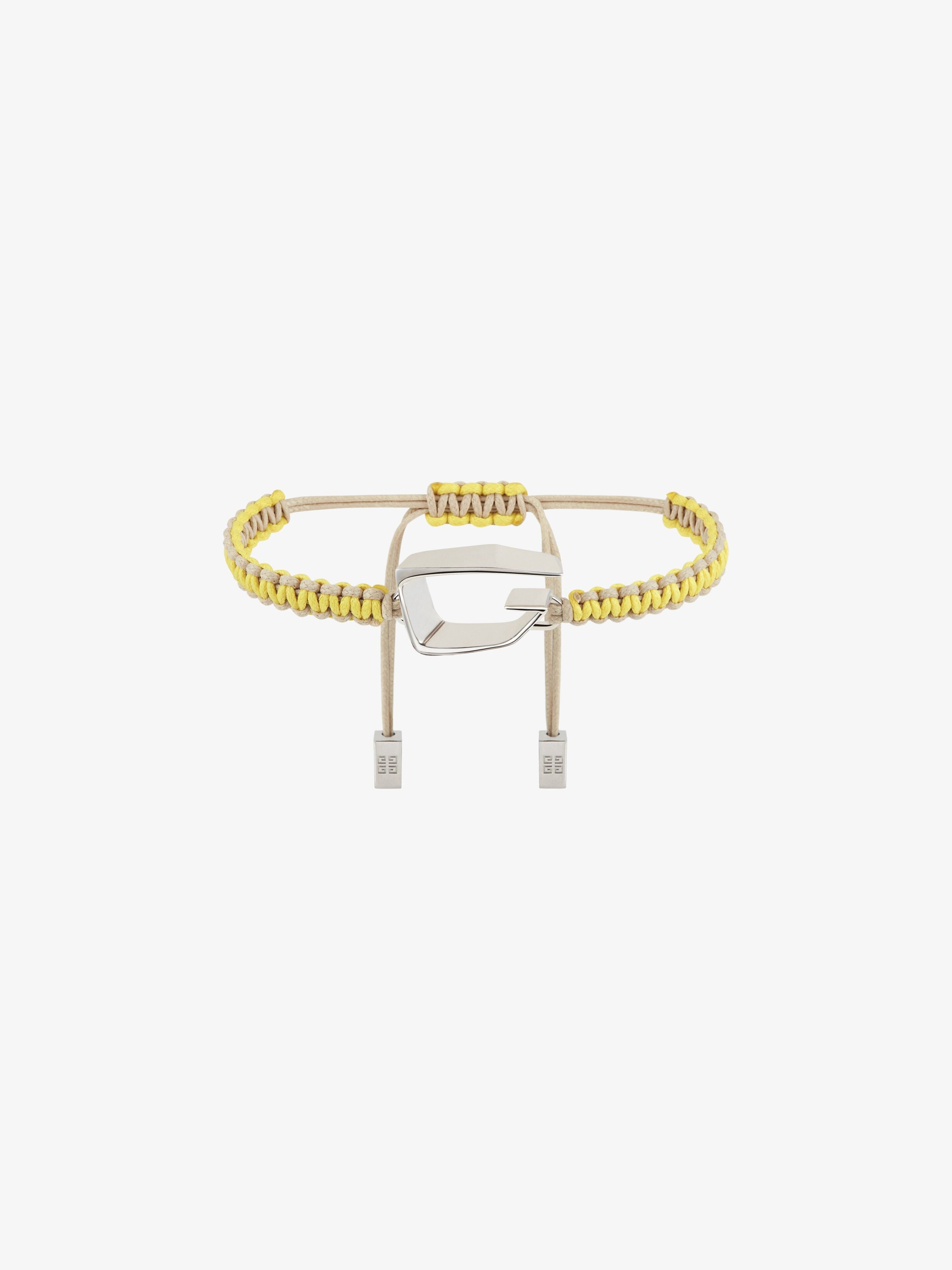GIV CUT BRACELET IN WOVEN COTTON AND METAL - 1