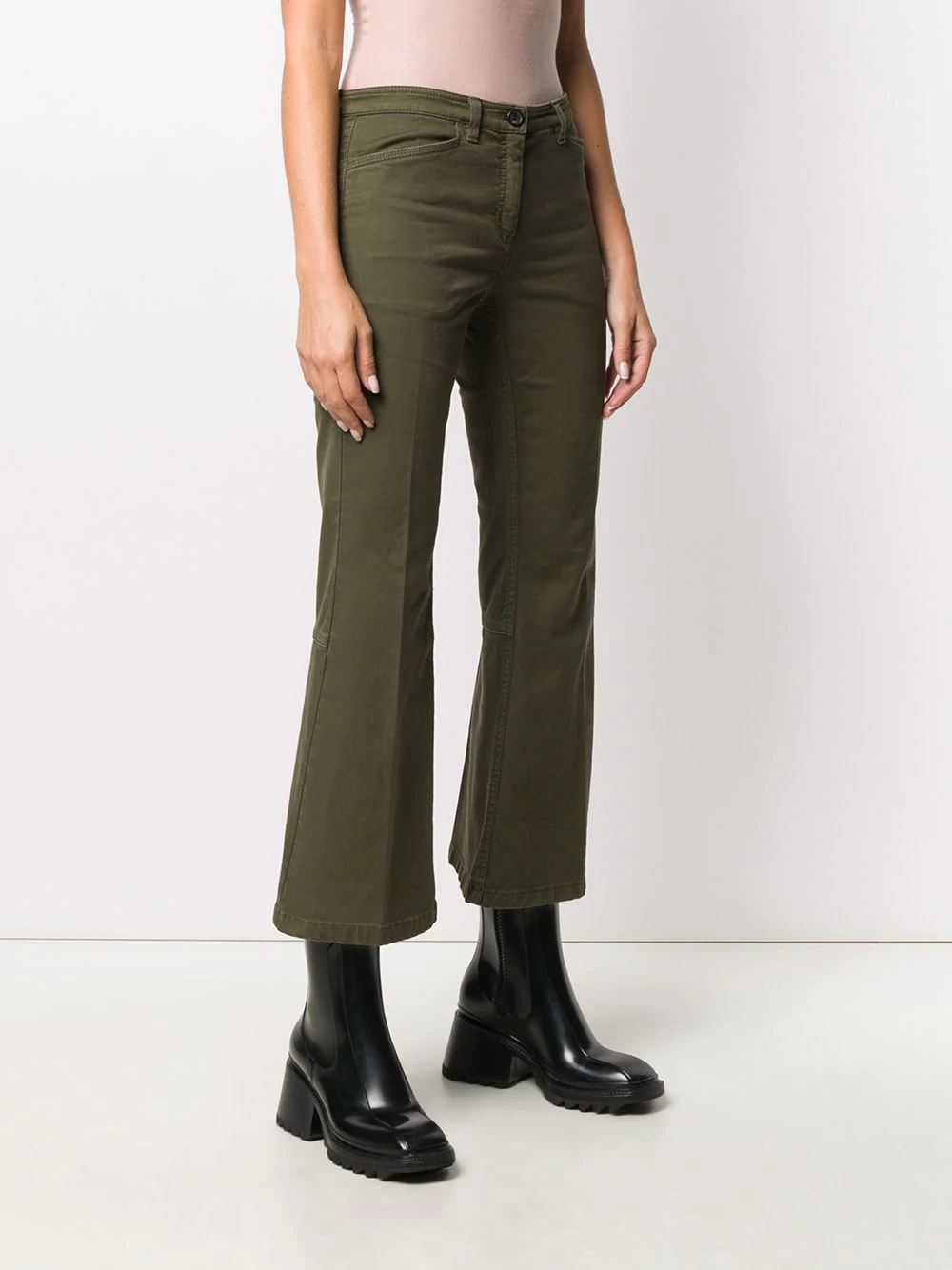 cropped kick-flare trousers - 3