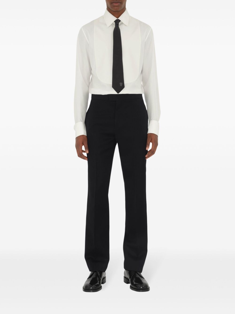 wool tuxedo trousers - 2