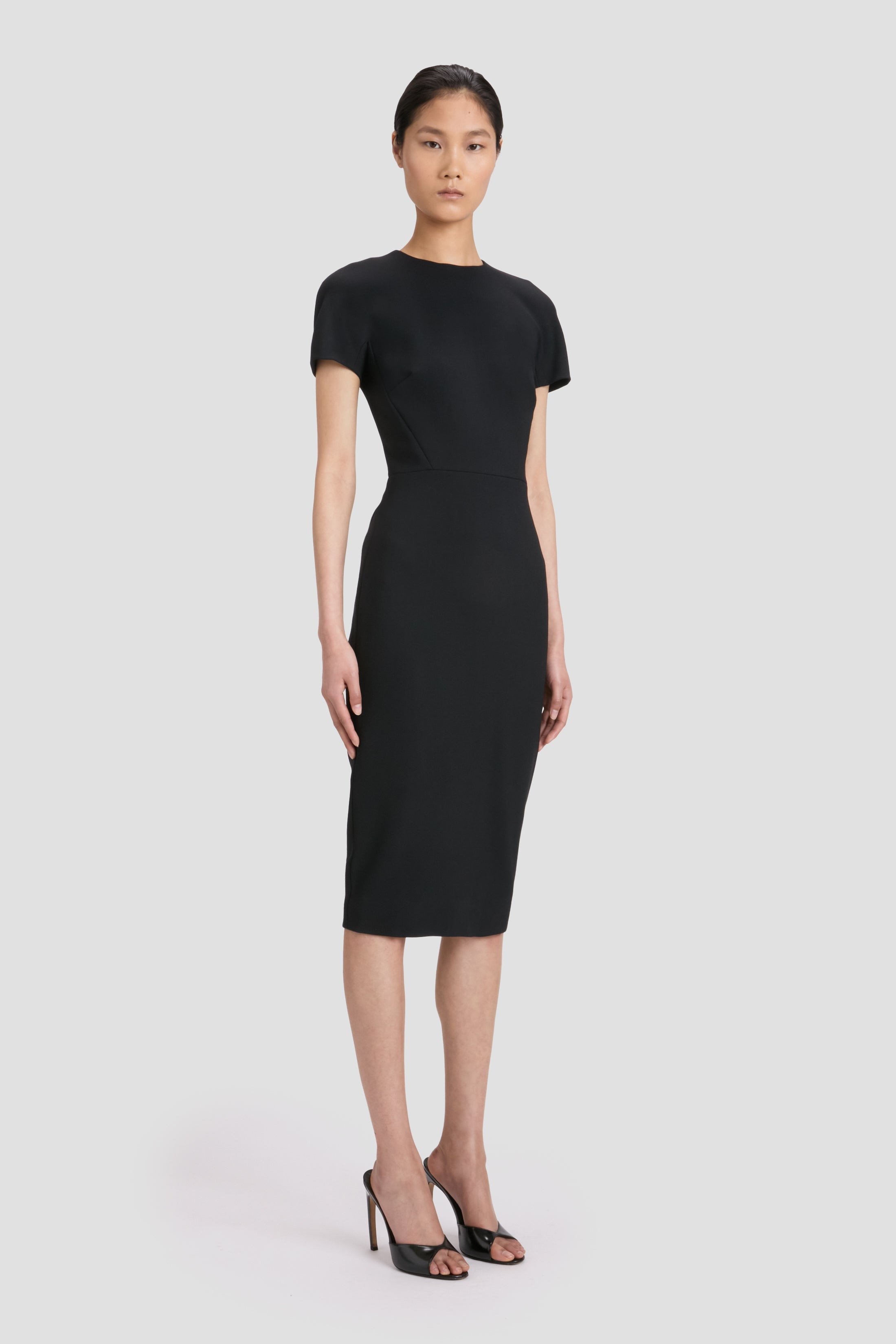 Fitted T-Shirt Dress In Black - 3