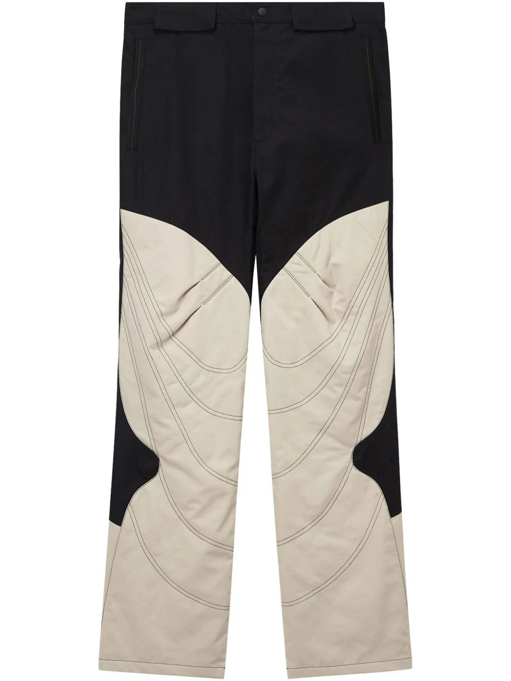 panelled design trousers - 1