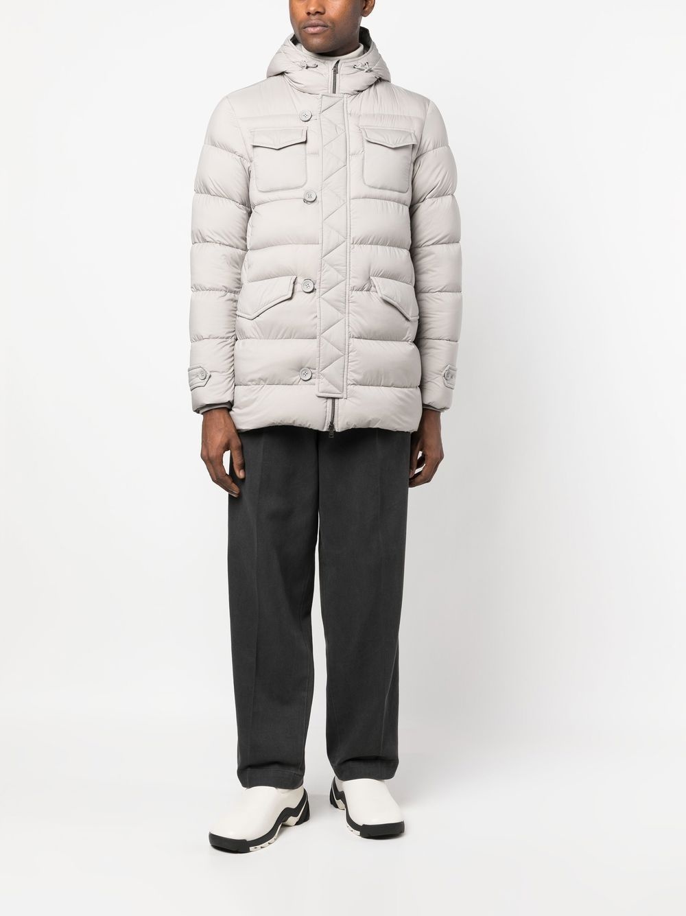 multi-pocket goose down jacket - 2