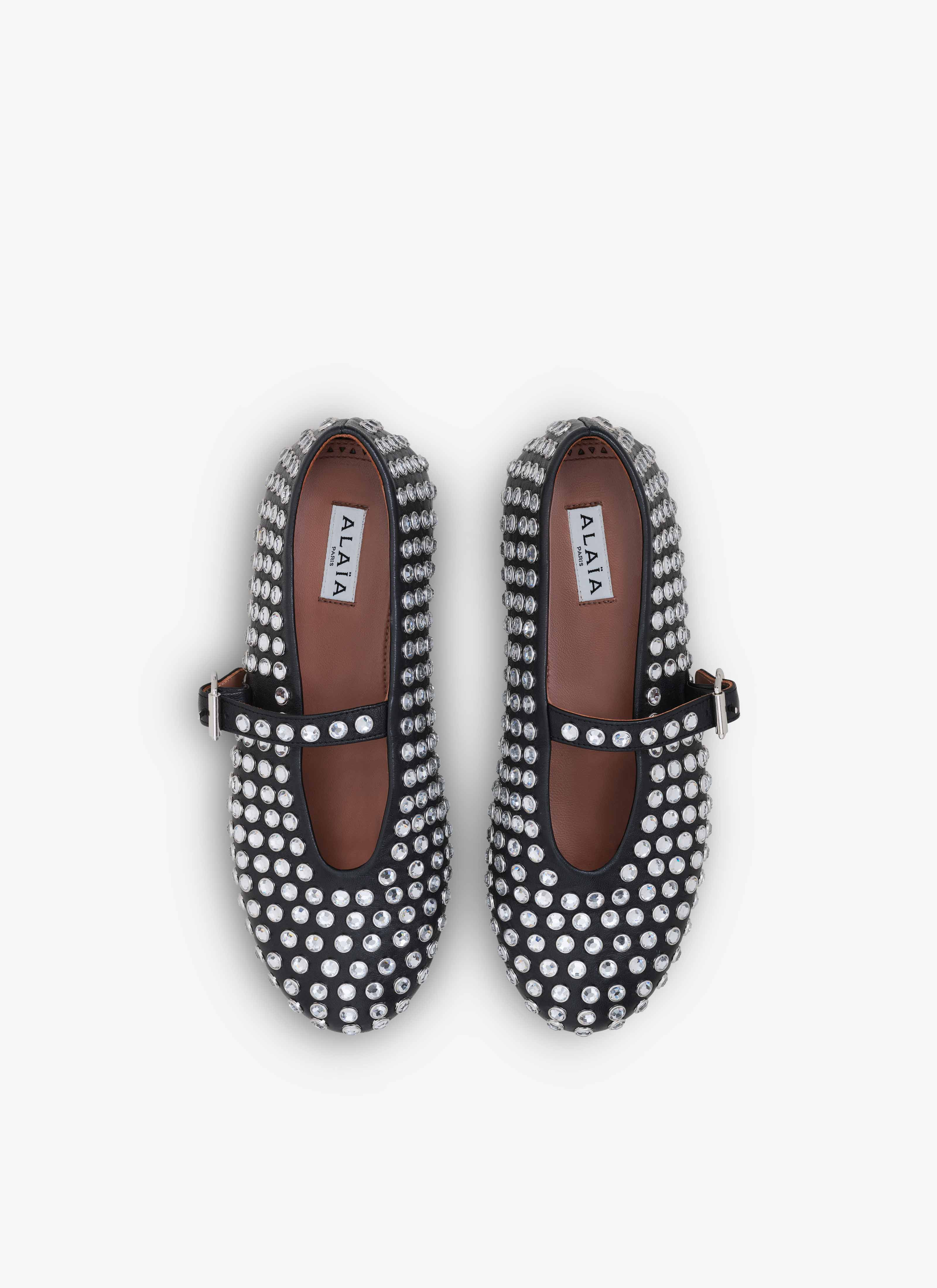 STRASS LAMBSKIN BALLET FLATS - 2