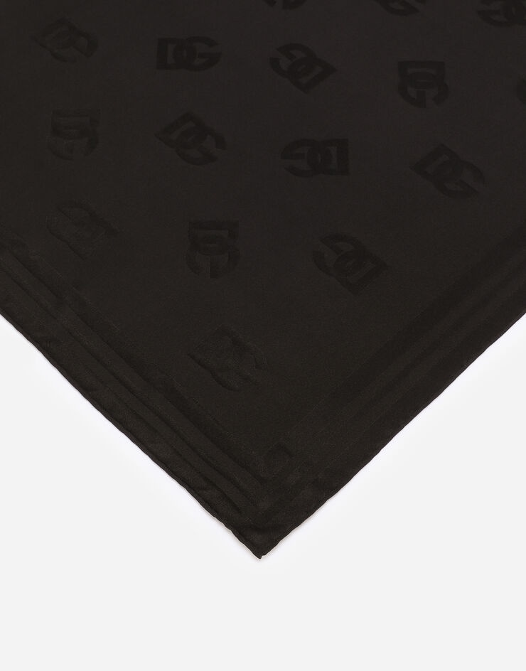 Twill jacquard scarf with DG logo (70 x 70) - 2
