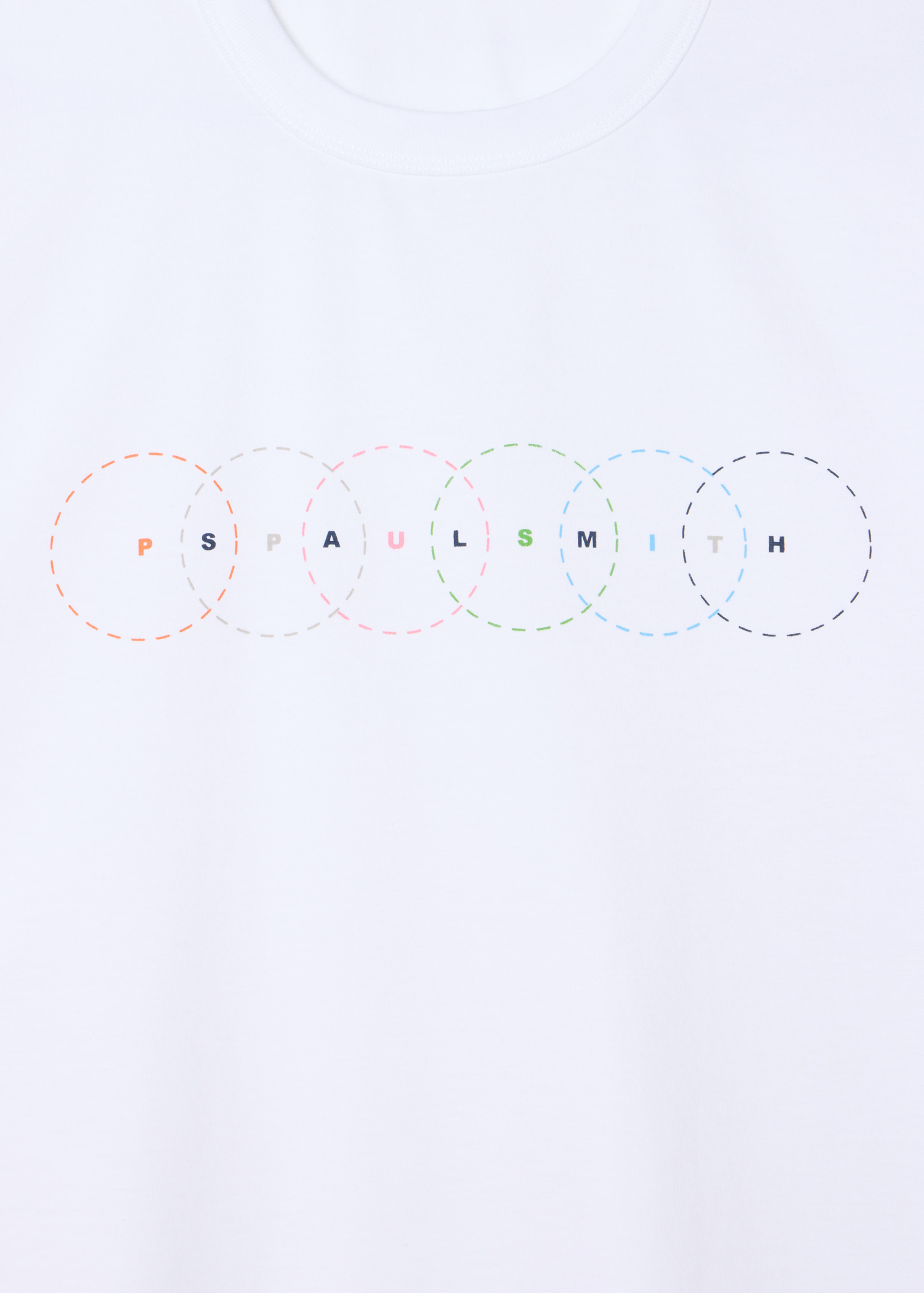 White Multi Circles Print T-Shirt - 2
