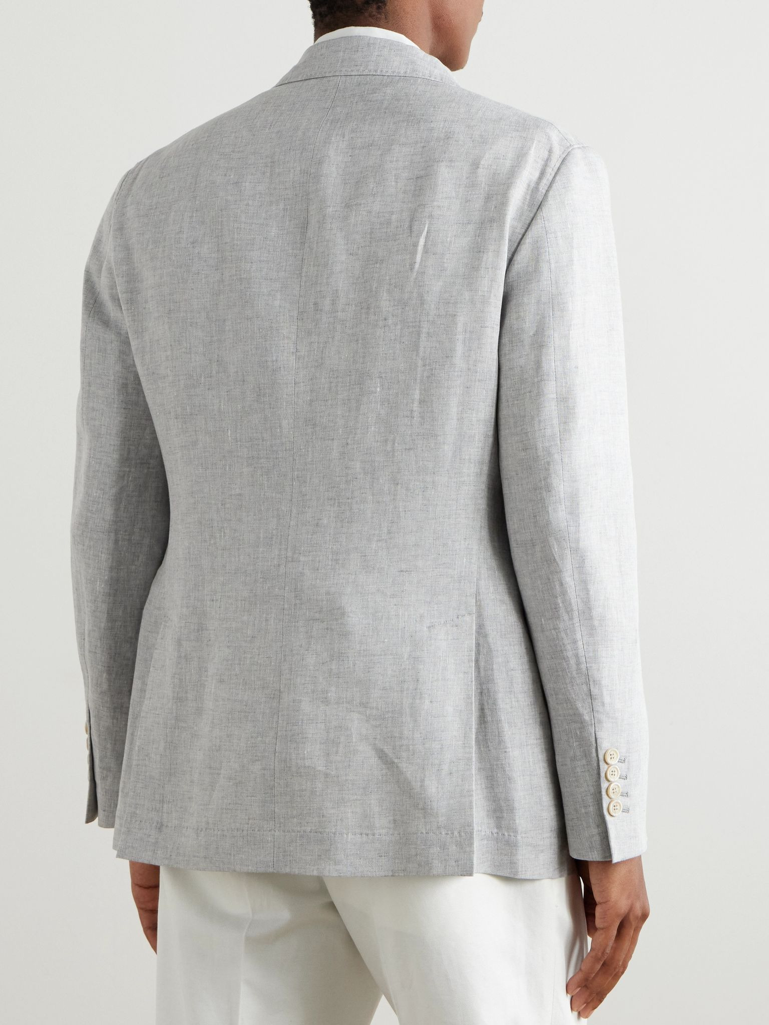 Linen Blazer Gray - 4