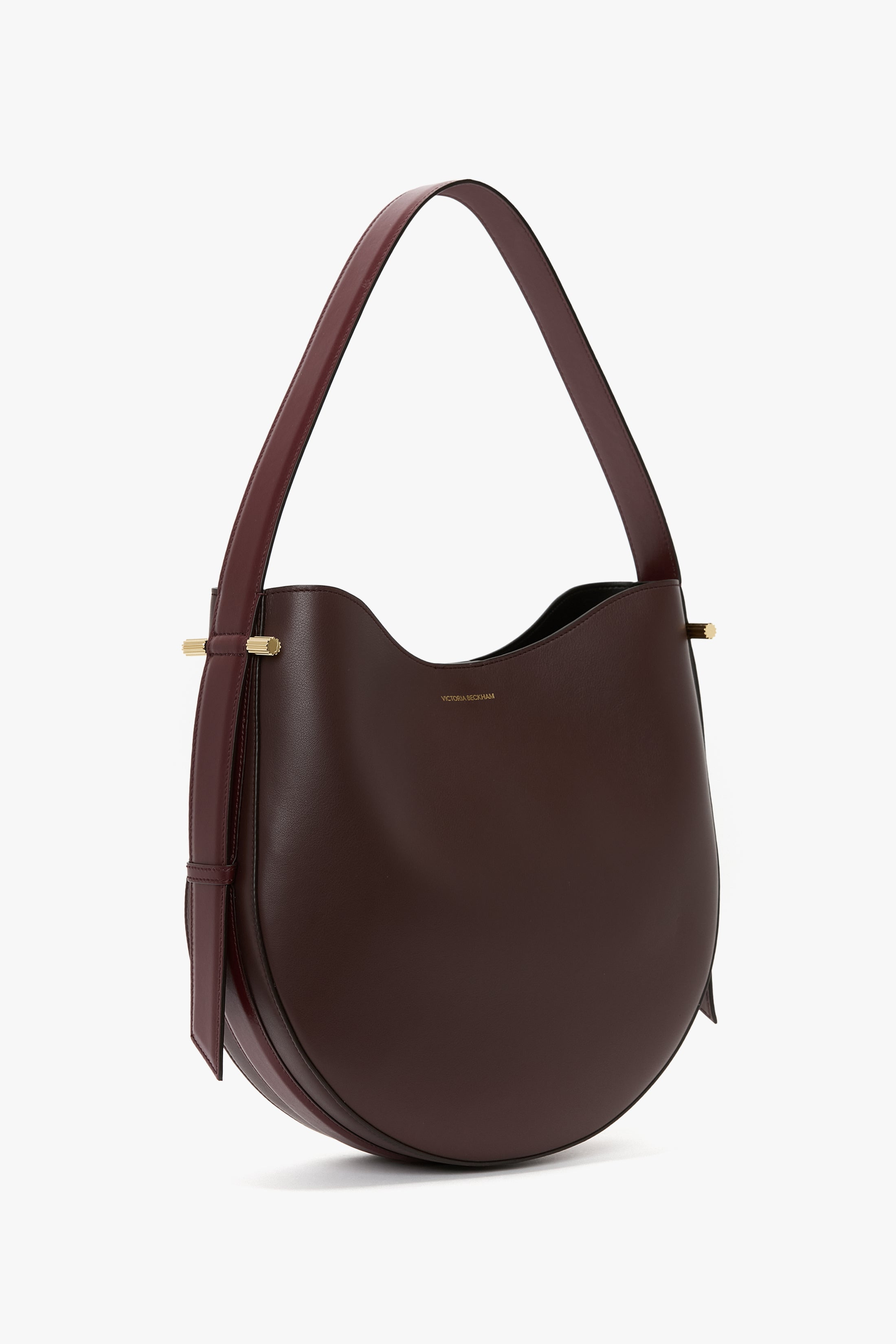 Dia Medium  Hobo Bag In Burgundy Smooth Leather - 2