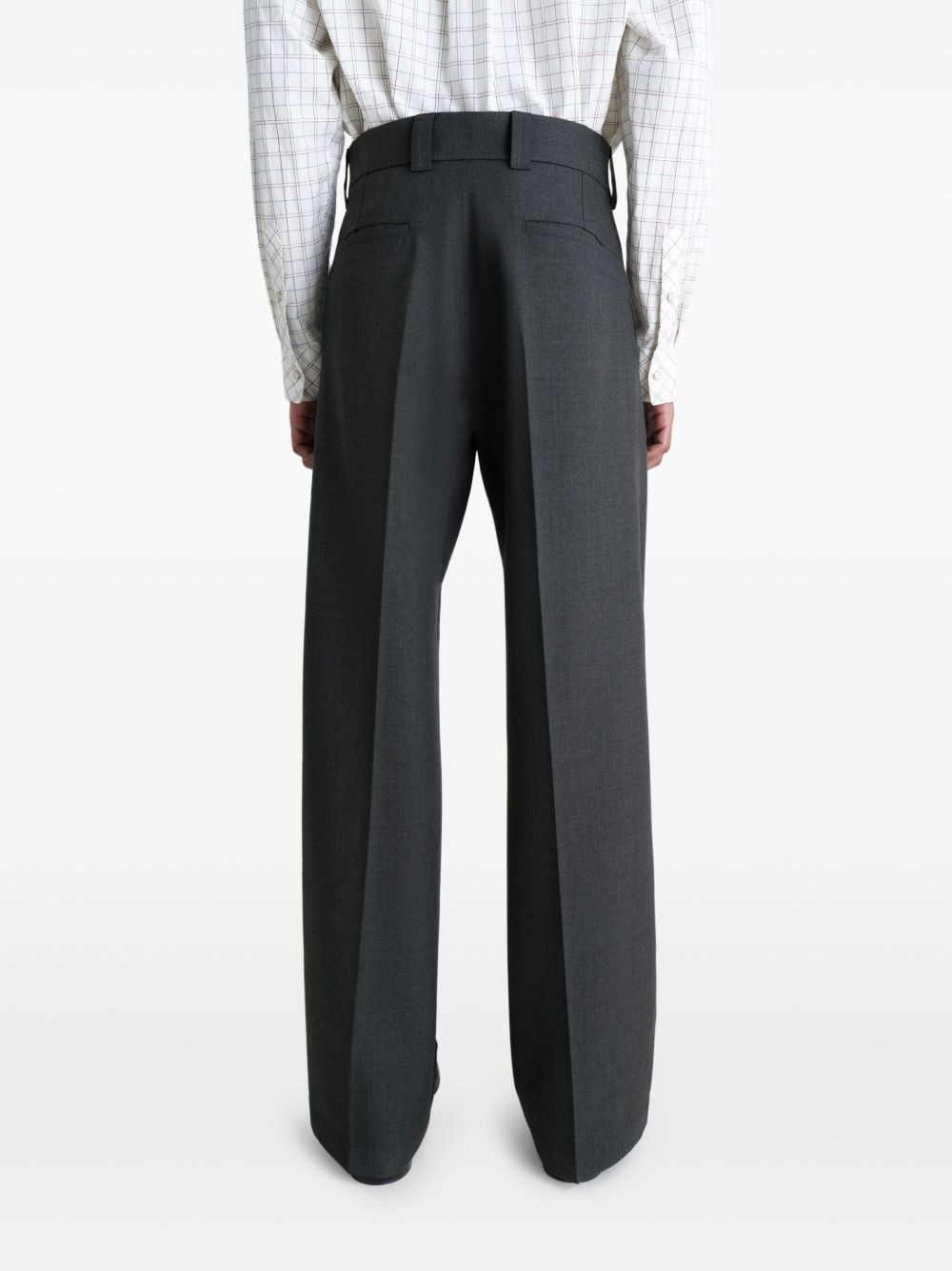 pleated twill trousers - 4