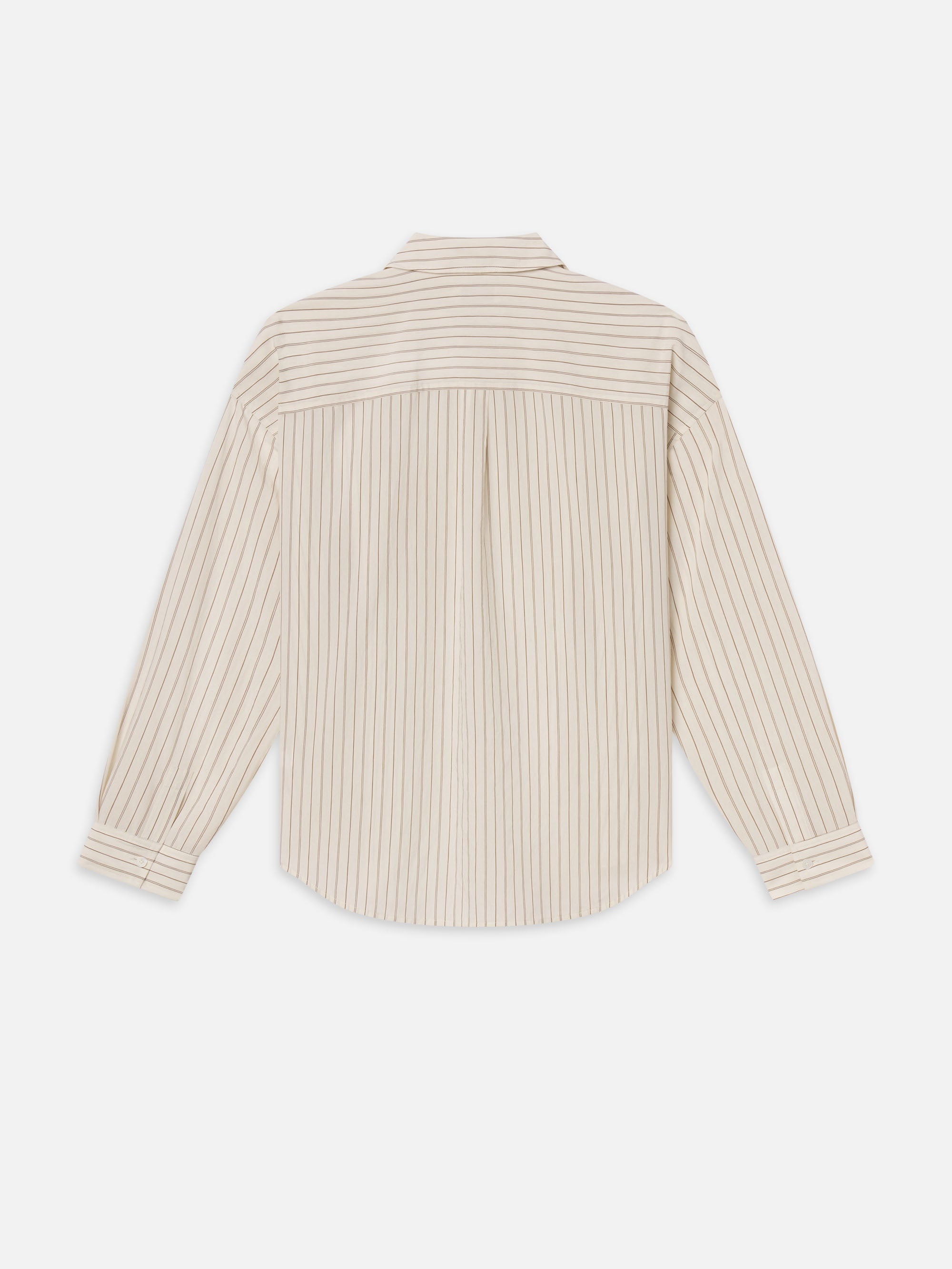 Brown Striped Shirt in Brown Stripe - 5