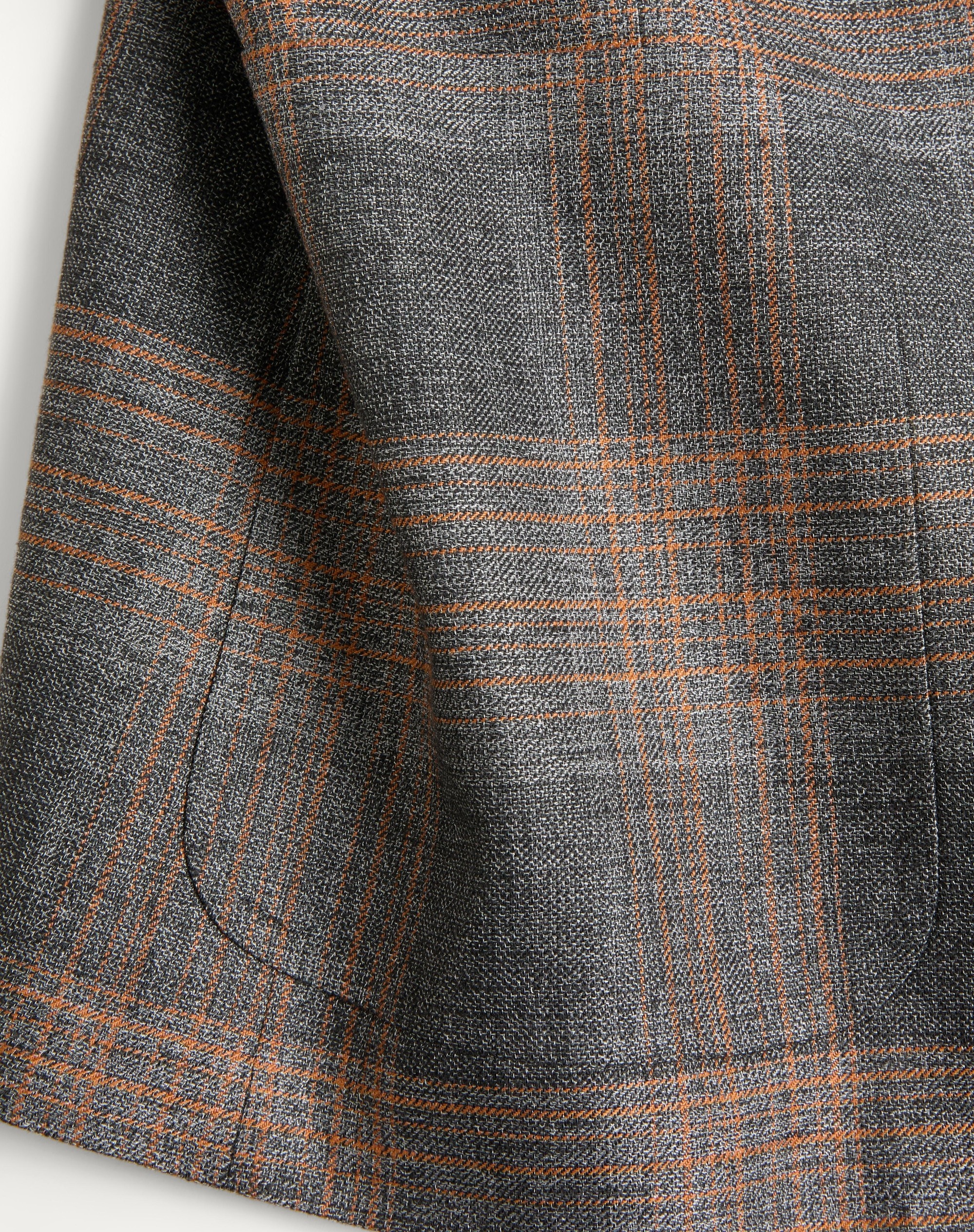 VALENTINO SINGLE-BREASTED LINEN JACKET WITH CHECK PATTERN - 3
