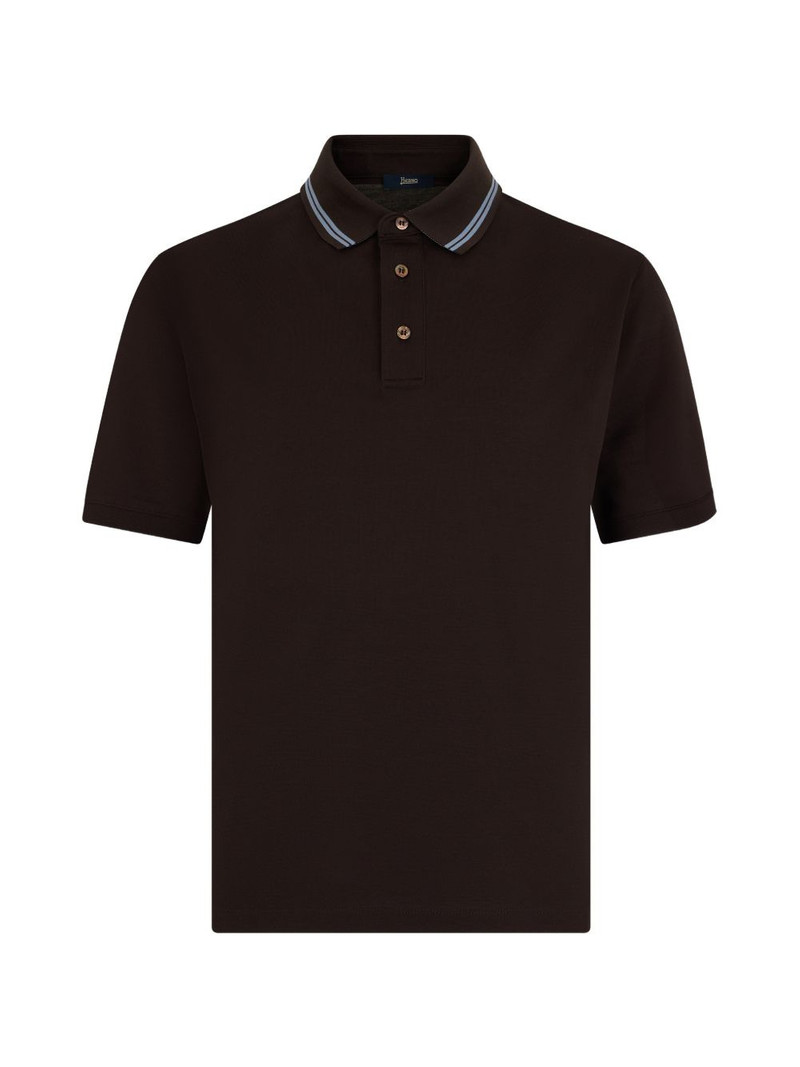tipped-collar polo shirt 1