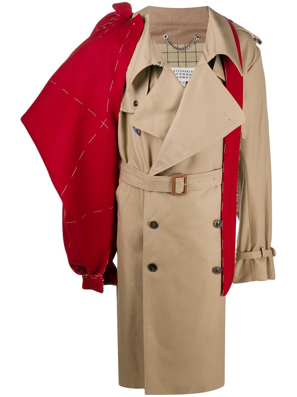 double-breasted trench coat - 1