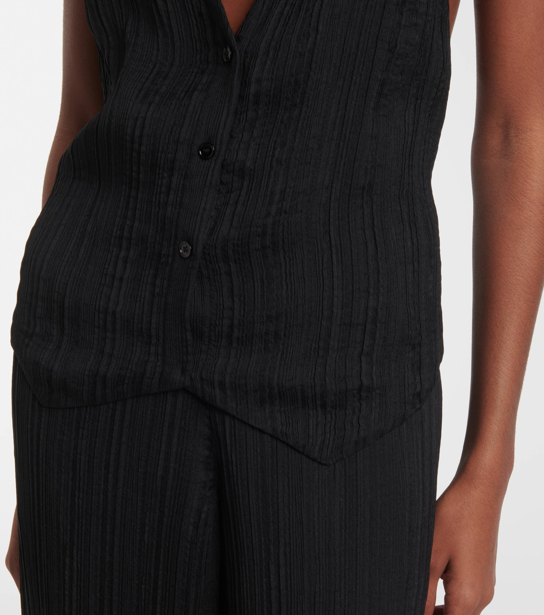 Suez pleated halterneck vest - 5