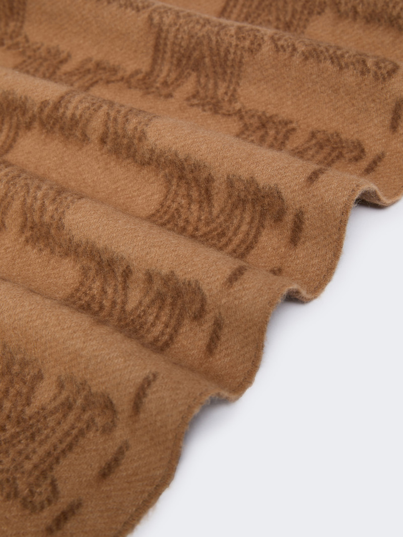 WSTEDDYCAMEL Jacquard cashmere stole 3