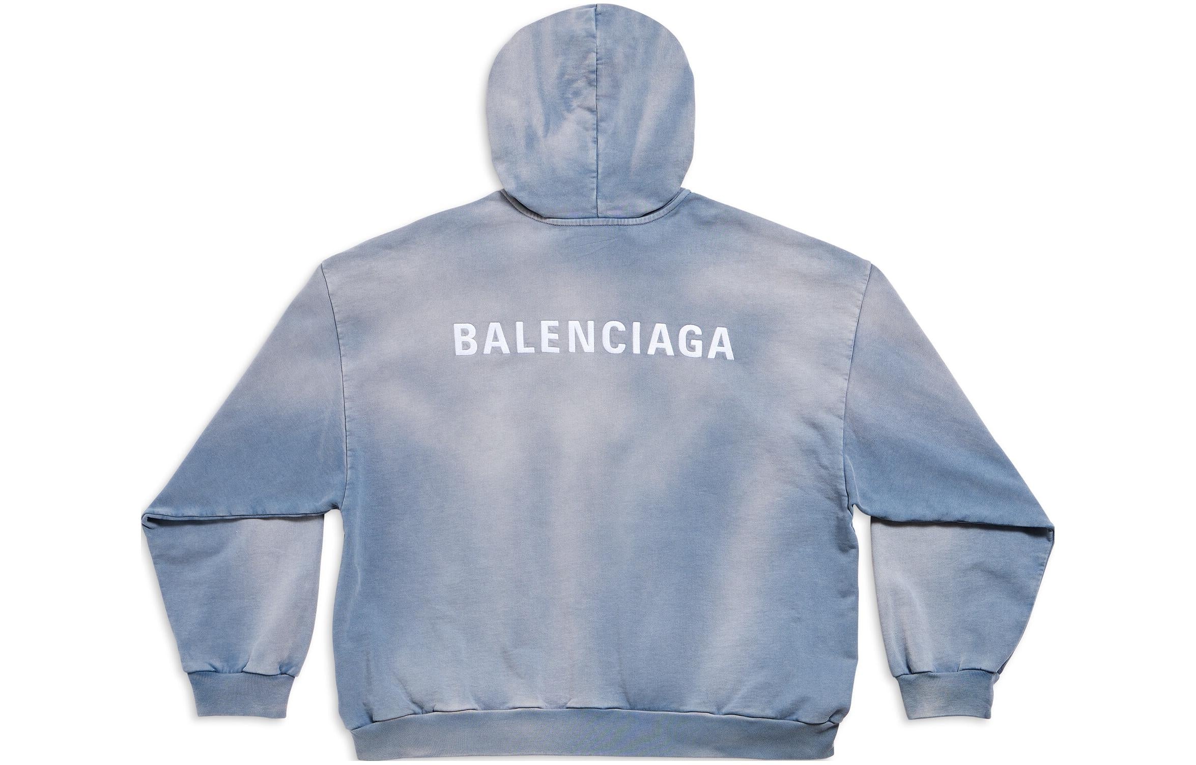Balenciaga Back Hoodie 'Blue' 767877TPVK24313 - 2