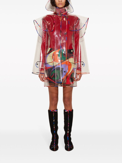 PUCCI hooded transparent rain coat outlook