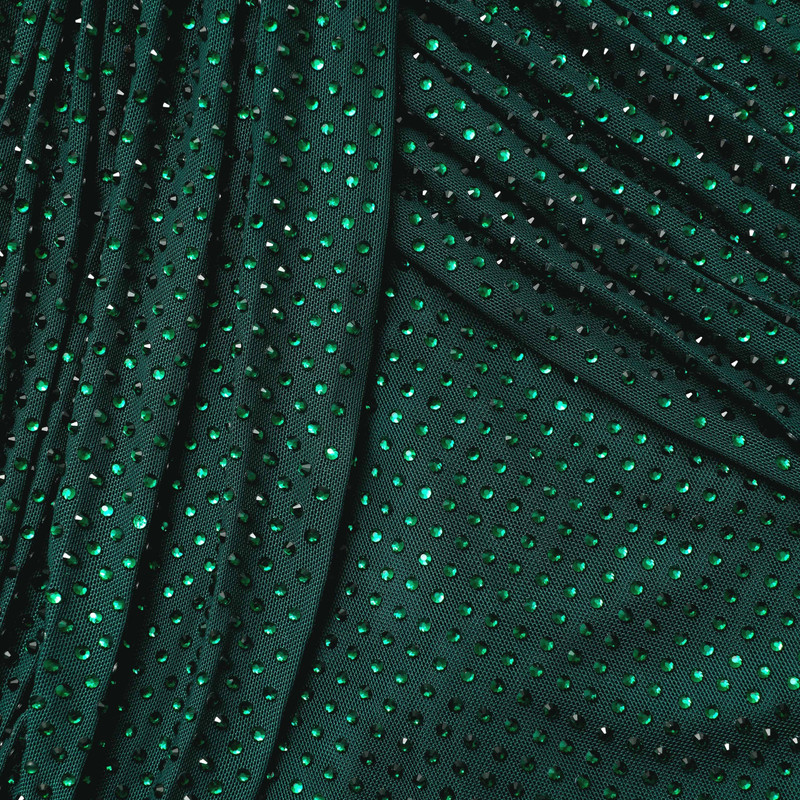 green emerald velvet dress Daelis Off Shoulder Rhinestone Mesh Maxi Dress – Mew Mews
