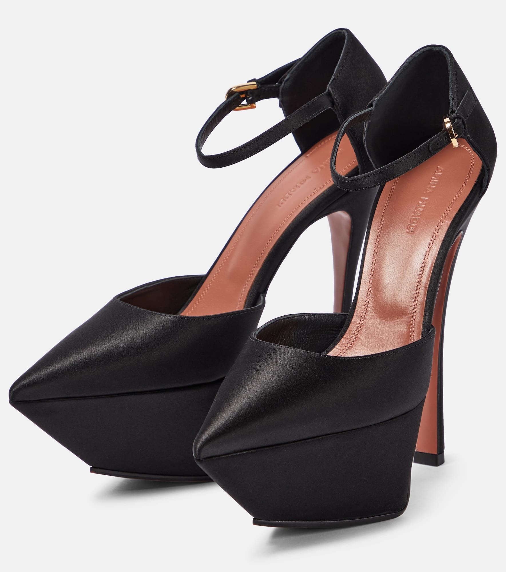 Yigit satin platform pumps - 5