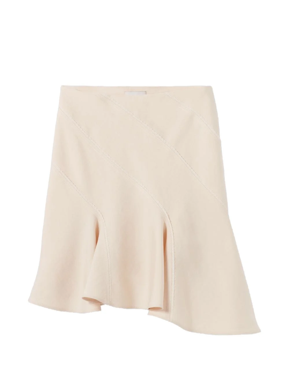 lace trim A-line skirt - 1