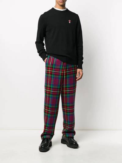 AMI Paris checked wide fit chinos outlook