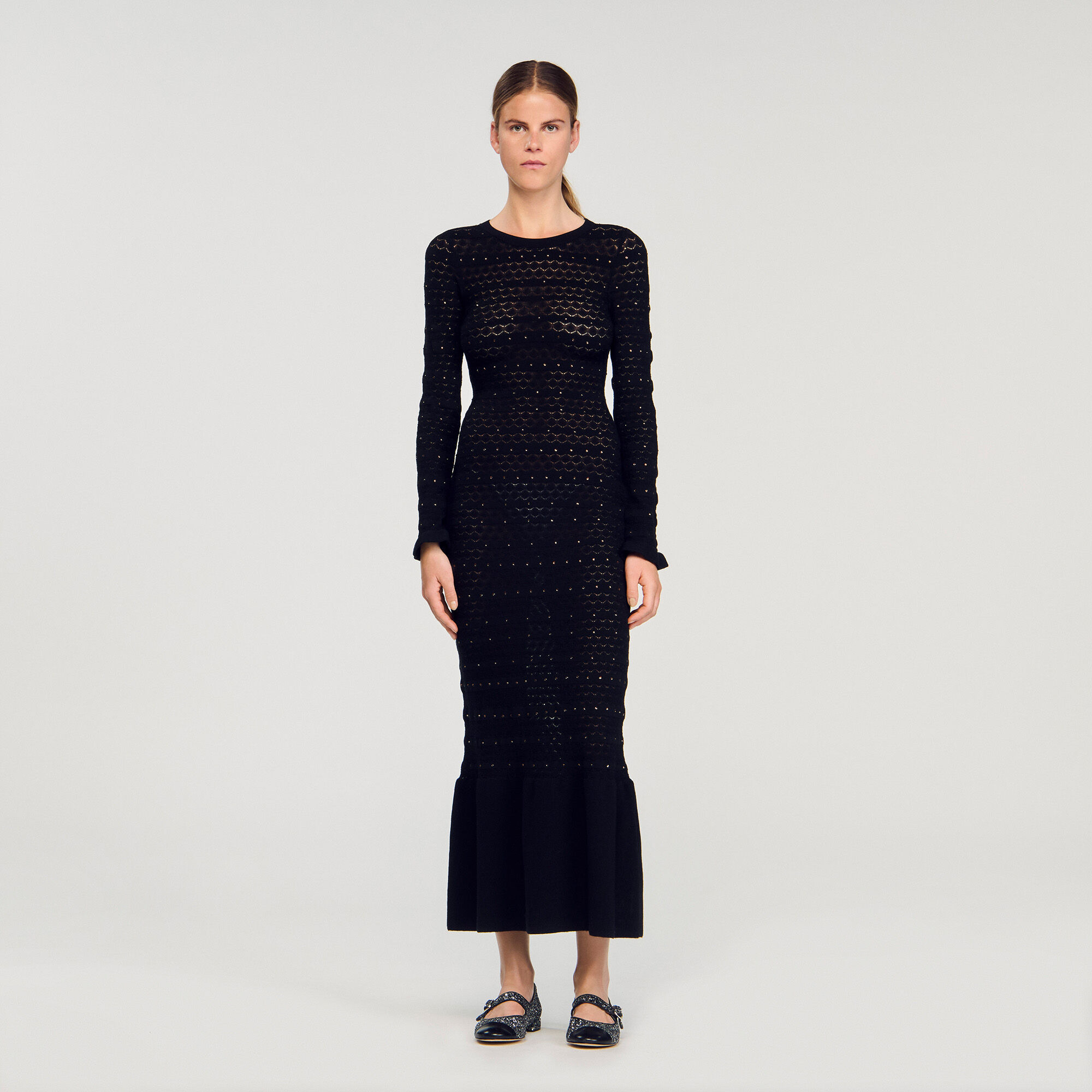 RHINESTONE KNIT MAXI DRESS - 2