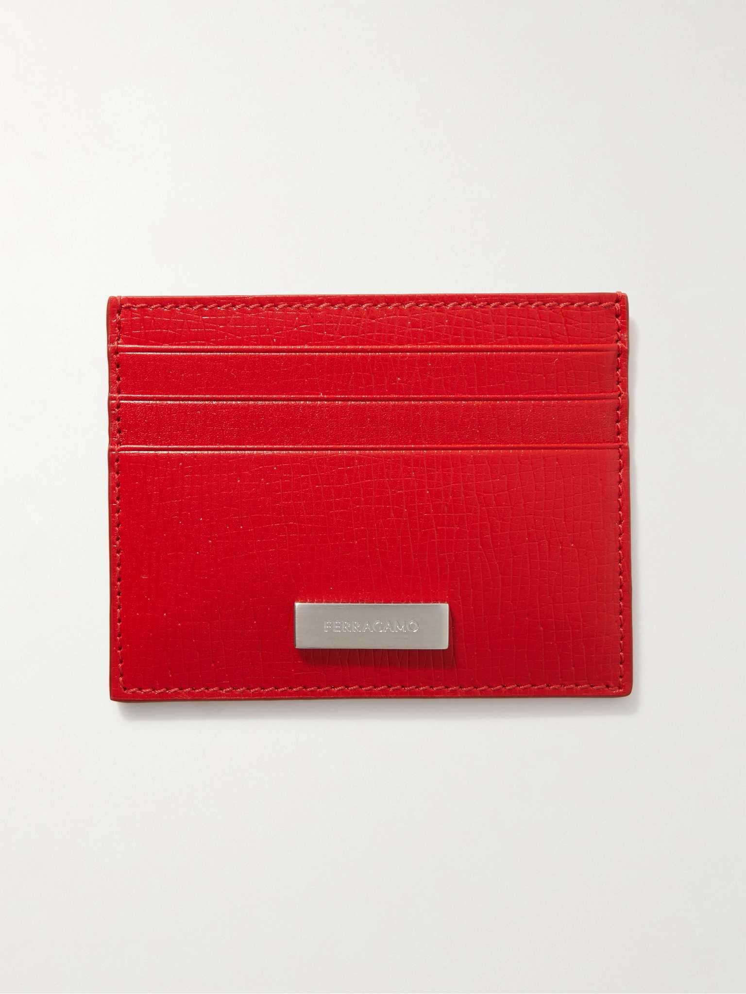 Gancini Logo-Embellished Textured-Leather Cardholder - 1