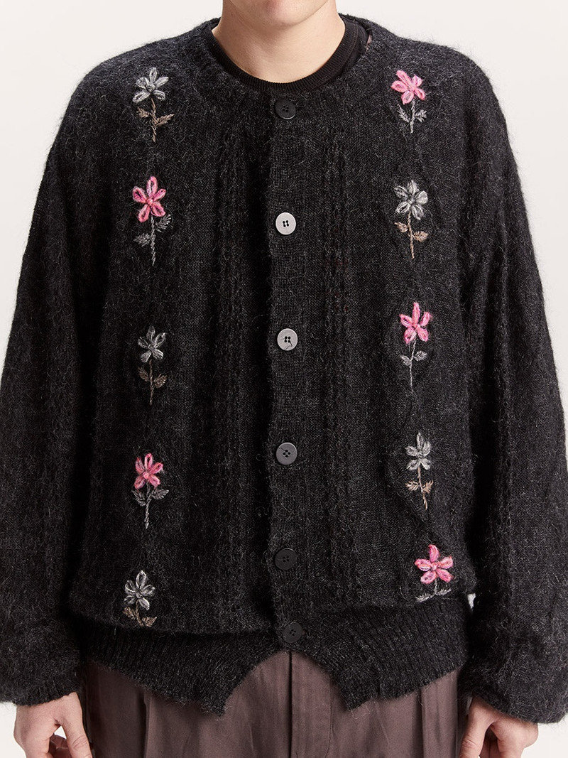 Cormagliano Mohair Cardigan Black 5