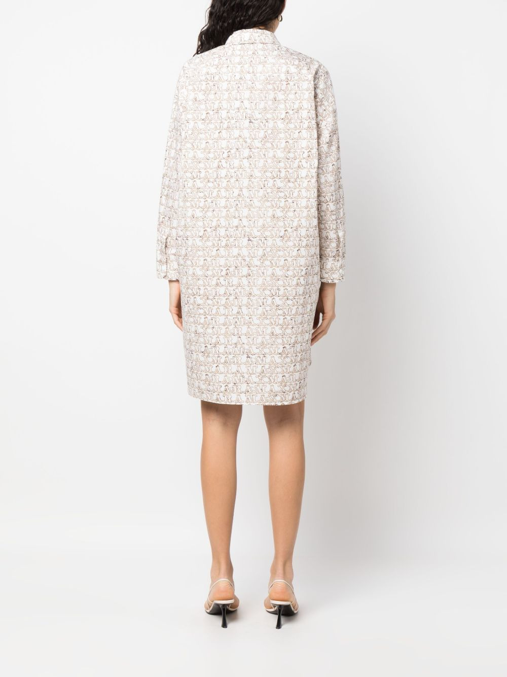 all-over logo-print shirt dress - 4