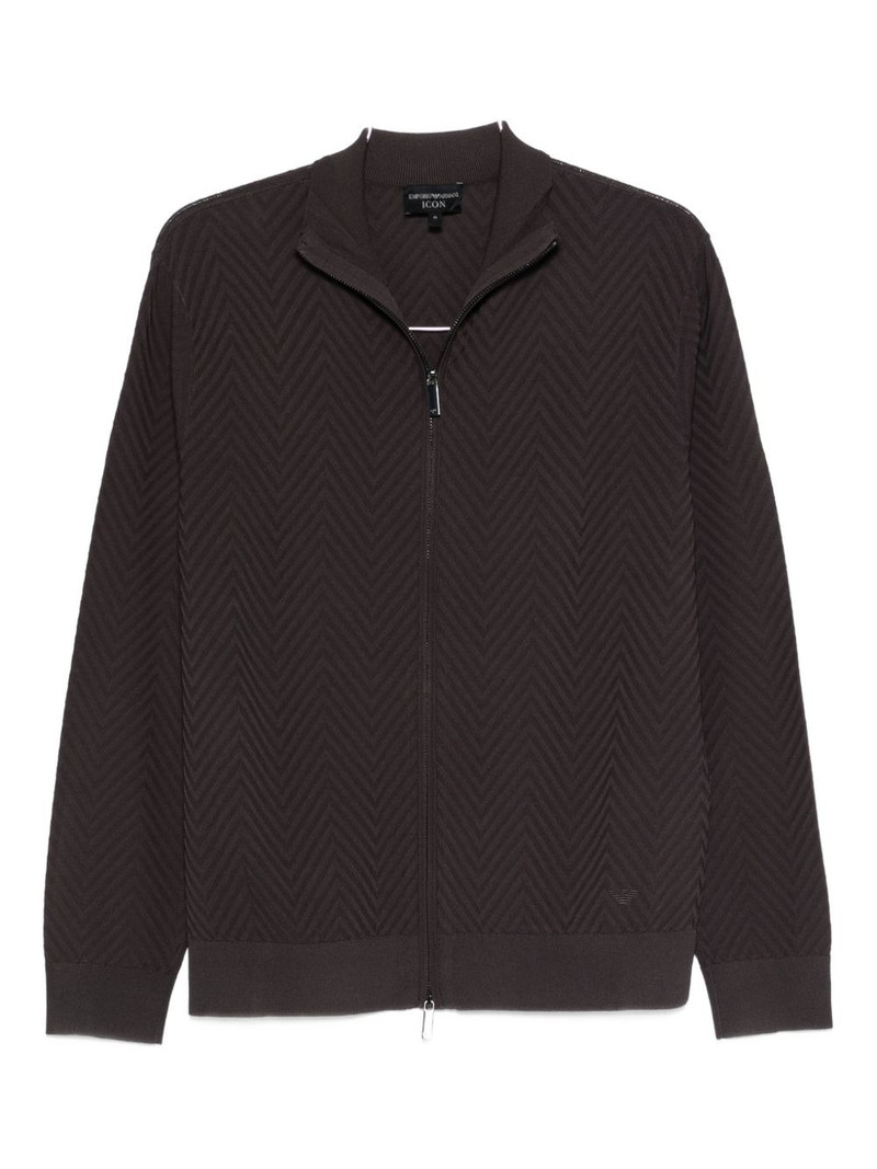 zip-fastening sweater 1