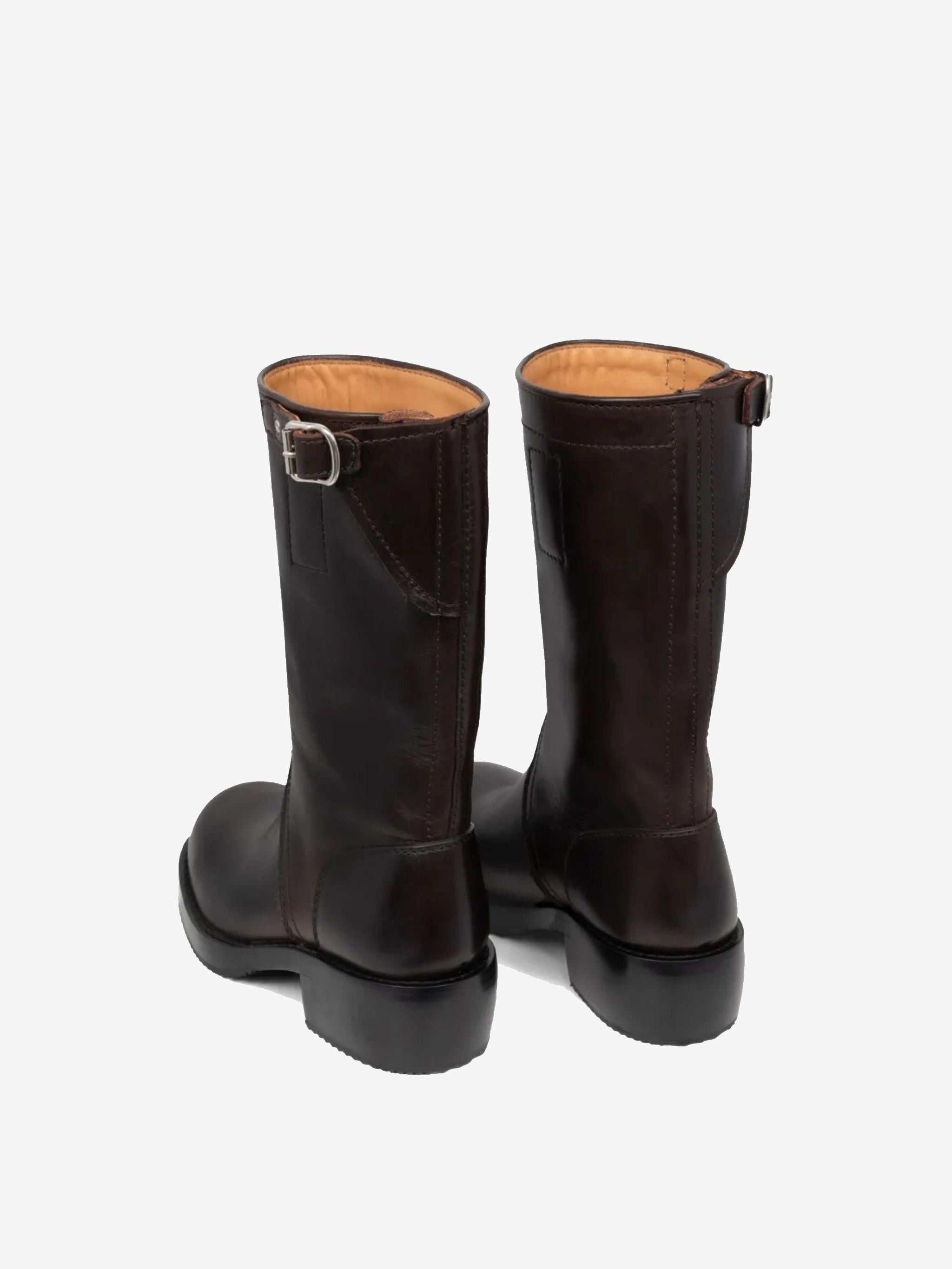 DRIES VAN NOTEN - Women Leather Buckle Boot - 3