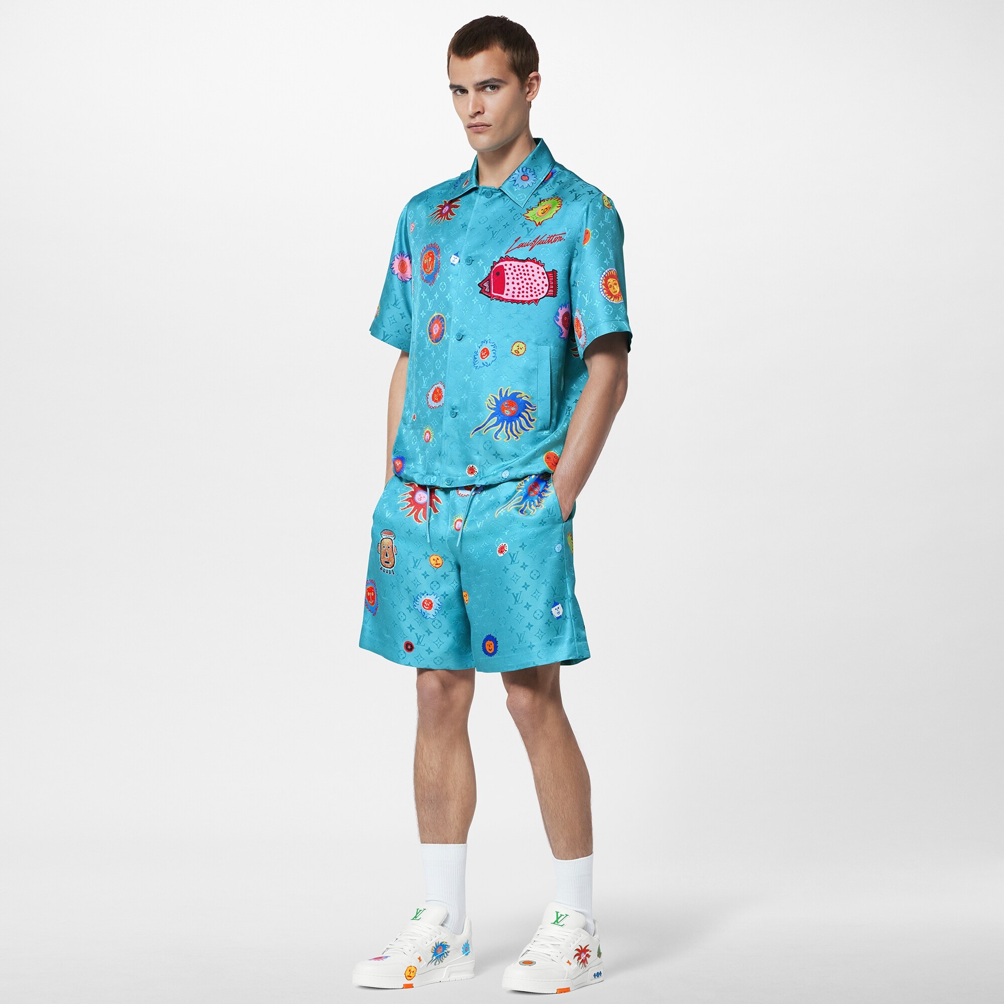 LV x YK Monogram Faces Short - 2