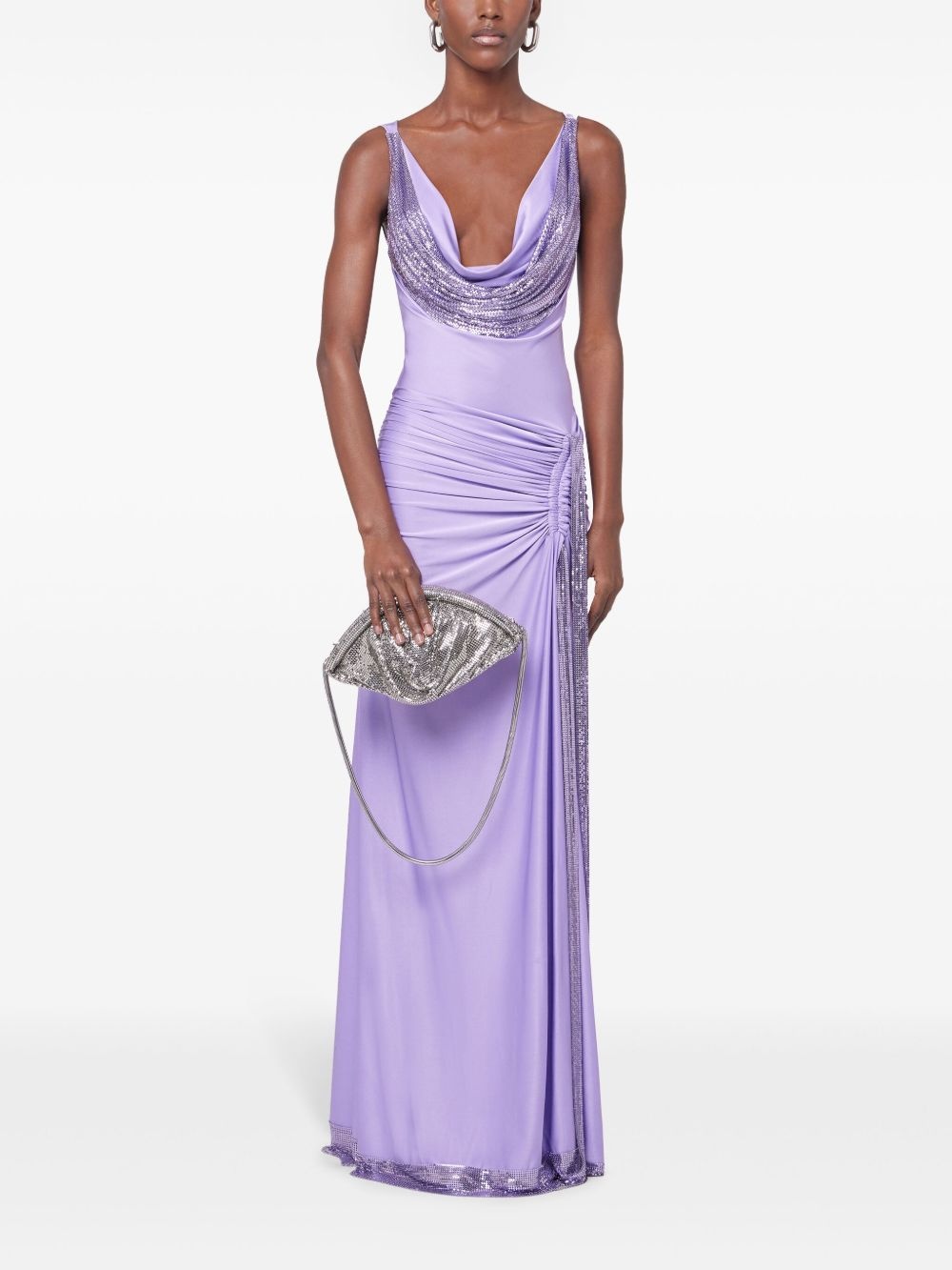 chainmail-detailing maxi dress - 2