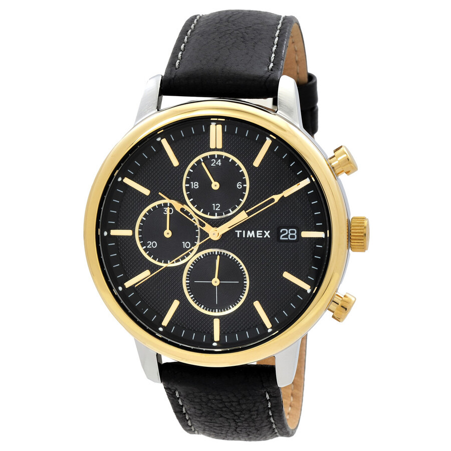Timex - Timex Chicago Chronograph Quartz Black Dial Men's Watch TW2U39100 - 1