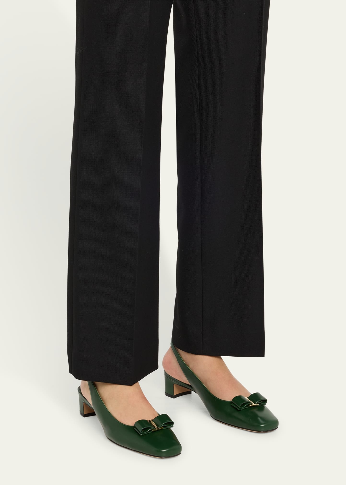 Rivada Leather Bow Slingback Pumps - 2