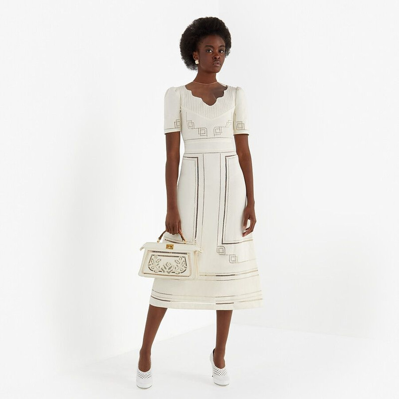 FENDI White linen dress | REVERSIBLE