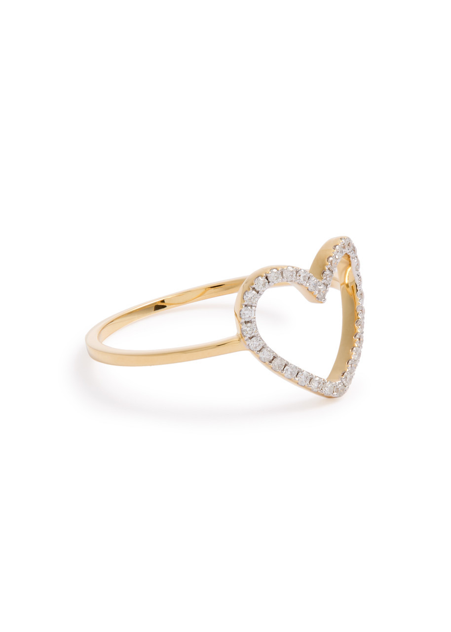 Yvonne Leon Bague Petit Coeur 18kt Gold Ring - 3