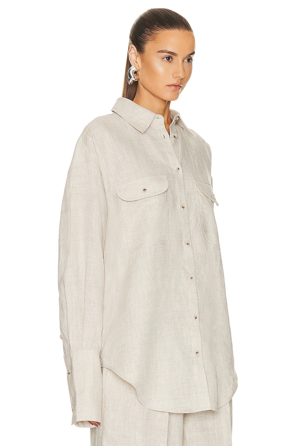 Linen Button Down Shirt - 2