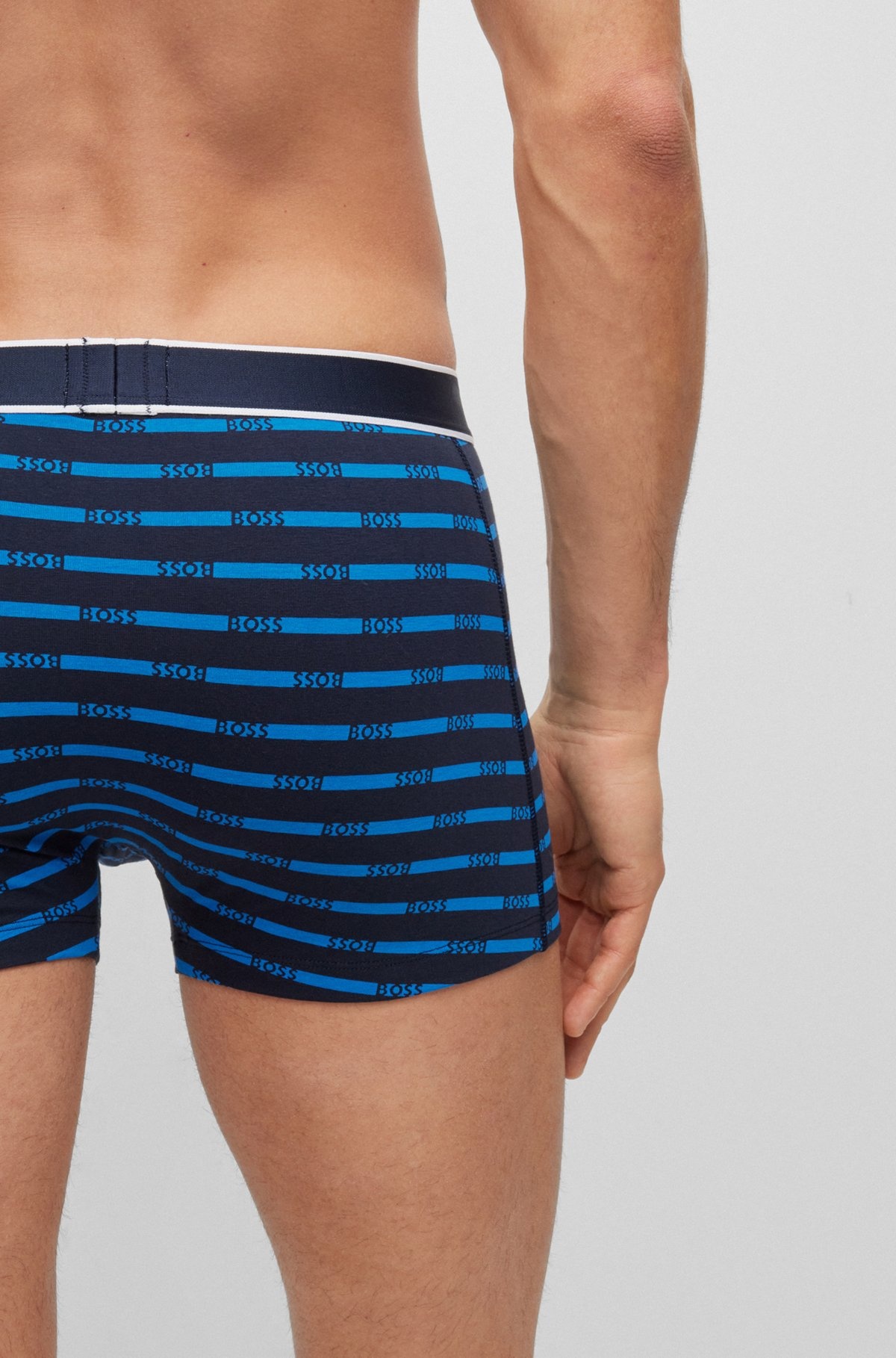 STRETCH-COTTON TRUNKS WITH SIGNATURE LOGO WAISTBAND - 5