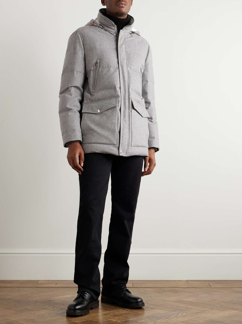 Brunello Cucinelli Quilted Wool Down Parka outlook