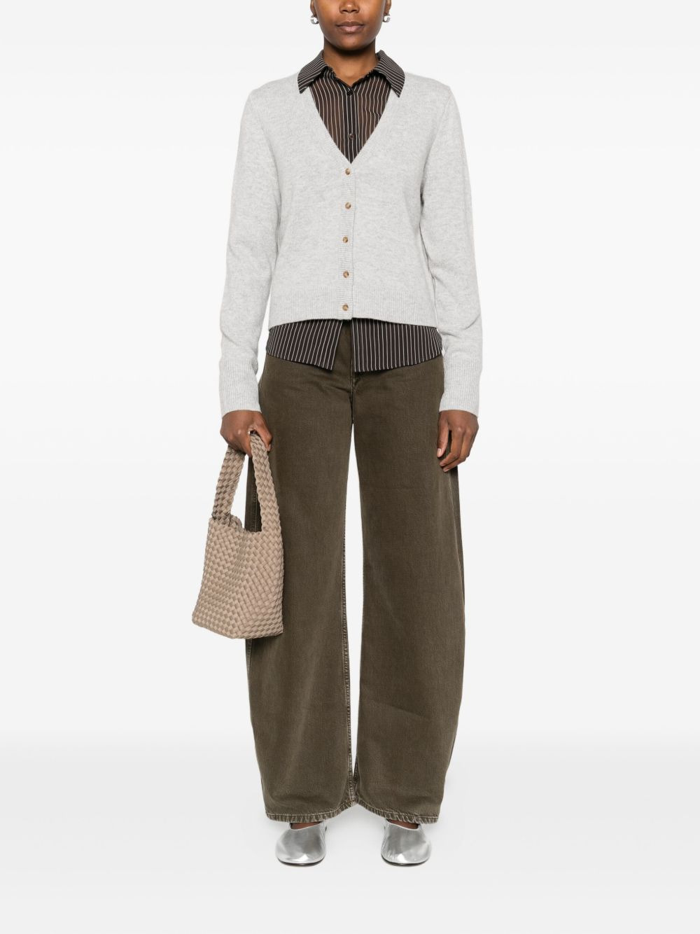 V-neck button cardigan - 2