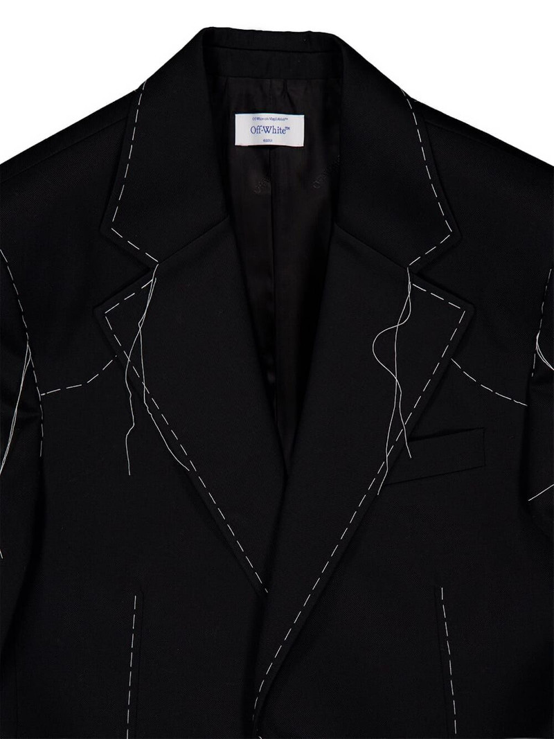 Stitch single-breasted blazer 4