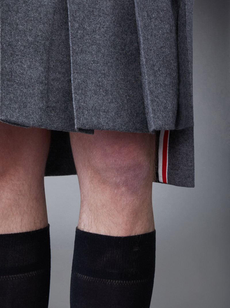 WOOL FLANNEL 2003 CLASSIC BACKSTRAP PLEATED SKIRT 6