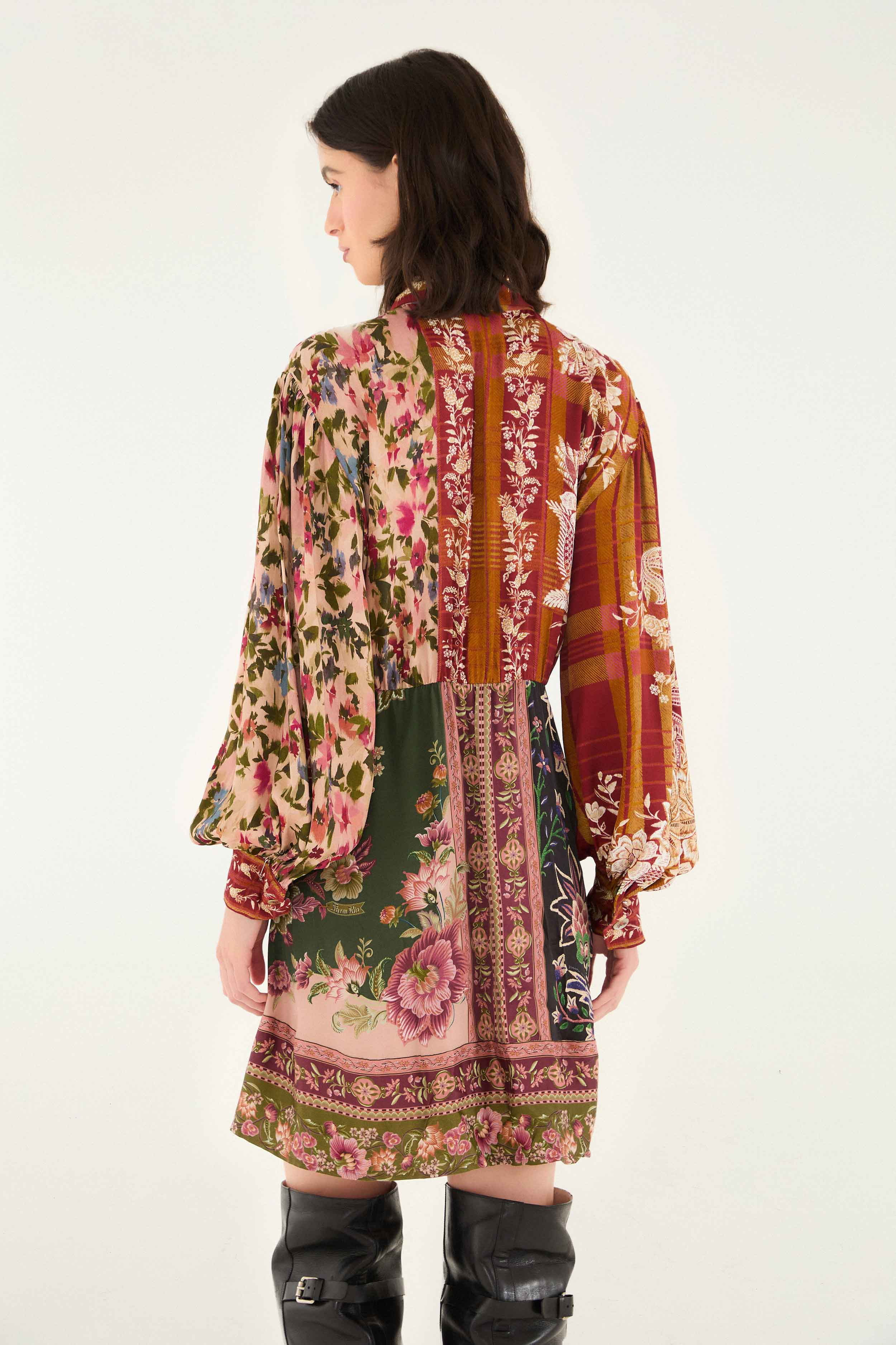 Mixed Winter Garden Lenzing™ Ecovero™ Viscose Mini Dress - 2