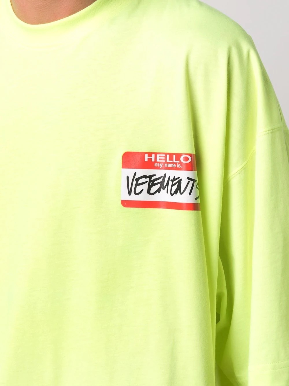 Name Tag-print cotton T-shirt - 6