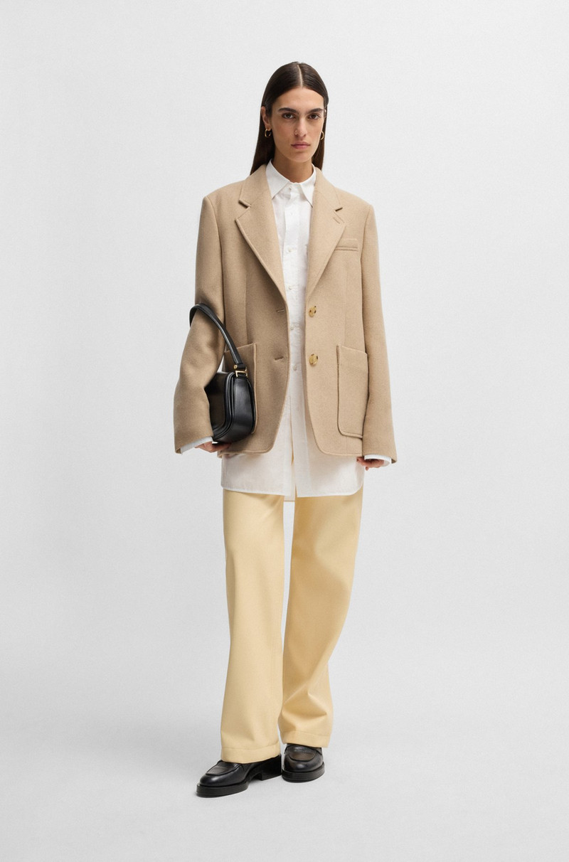BOSS OVERSIZE-FIT BLAZER IN MELANGE WOOL outlook