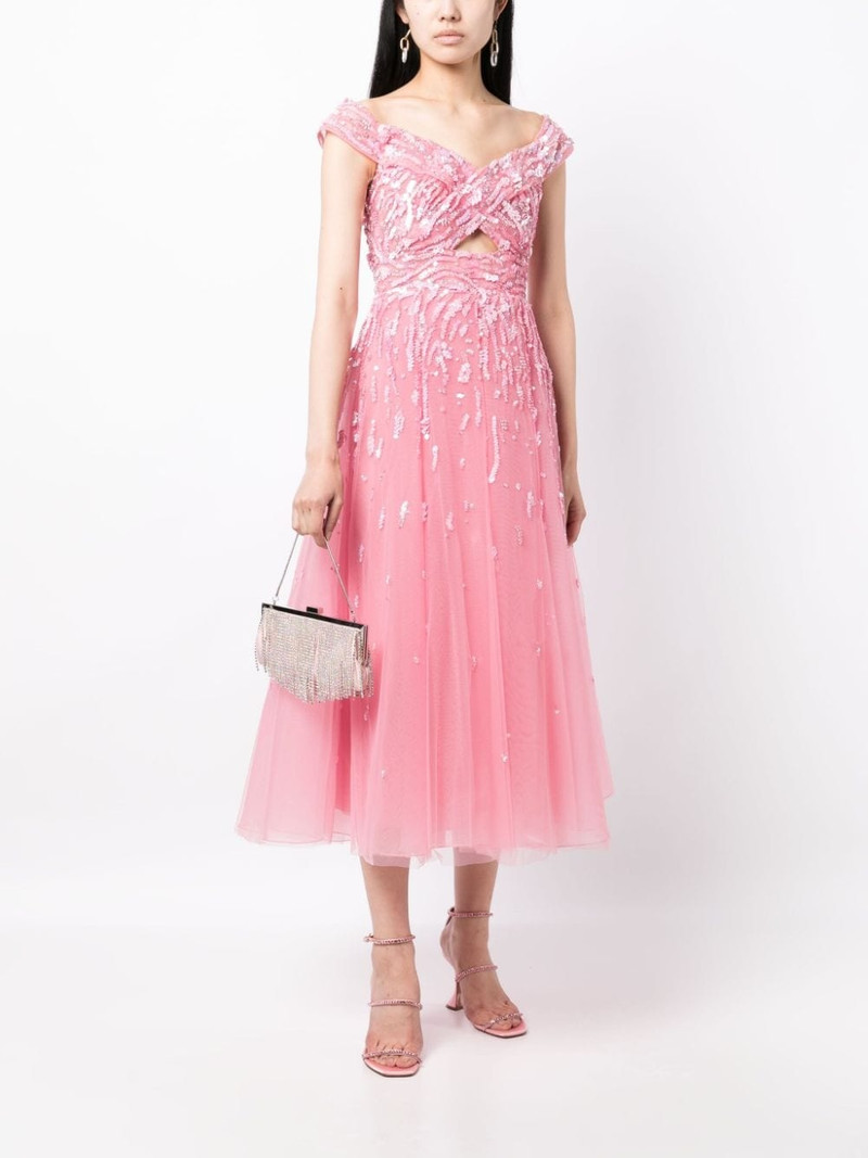 ZUHAIR MURAD off-shoulder embellished gown outlook